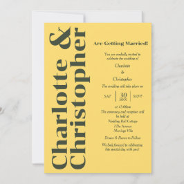 Invitación Amor rubio - Sunshine Amarillo moderno