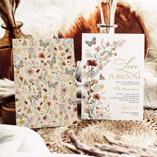 Invitación Amor ruso en flor silvestre floreciente ducha de n