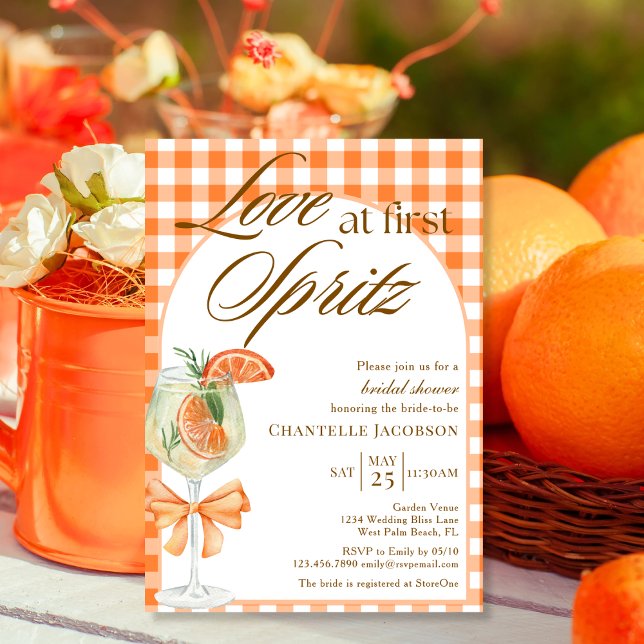 Invitación Amor Rústico Chic Al Primer Spritz Desayuno de Des (Subido por el creador)