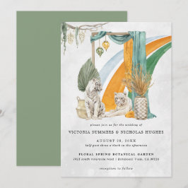 Invitación Amor Salvaje | Boda de Greenery de Tigre de Macram
