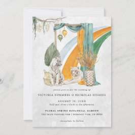 Invitación Amor salvaje | Boho Macrame Tiger Greenery Boda