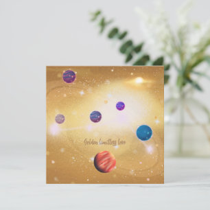 Invitación Amor sin límites dorados