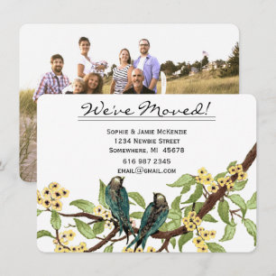 Invitación Amor vintage Ave tu foto en la espalda nos hemos m