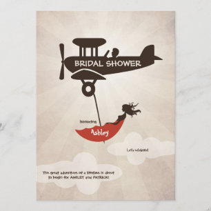 Invitación AMOR VUELO Ducha Nupcial