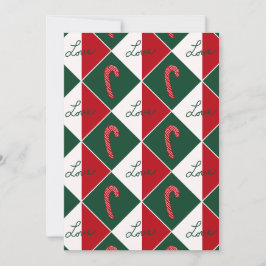 Invitación Amor y caramelos de Navidad