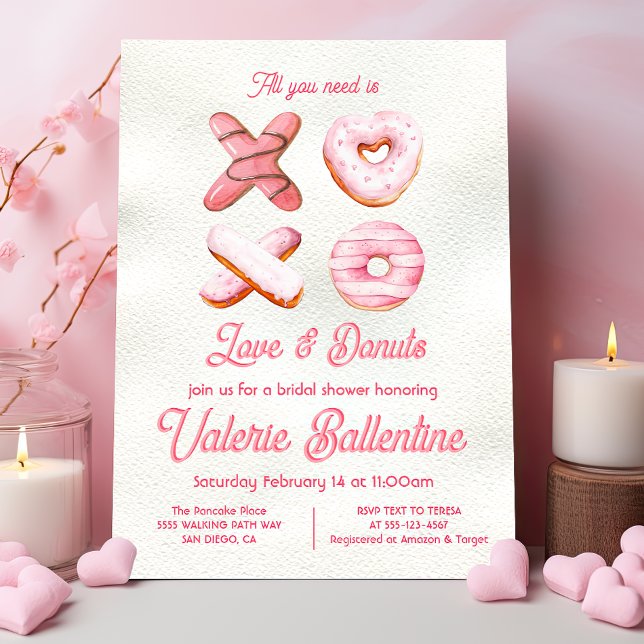 Invitación Amor y donuts ducha de novias (Subido por el creador)