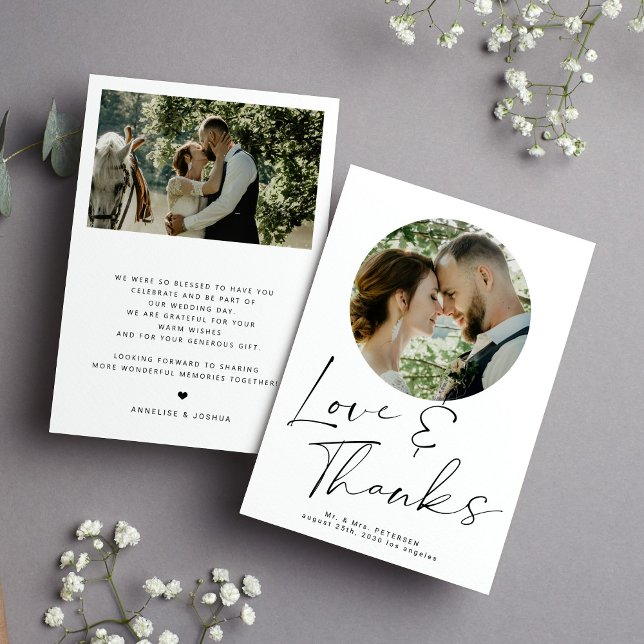 Invitación Amor y gracias imprimible 2 boda de fotos (Subido por el creador)