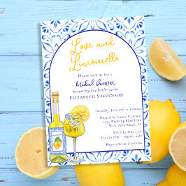 Invitación Amor y Limoncello Cocktail Italiano Ducha de novia