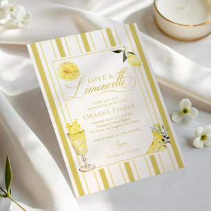 Invitación Amor y Limoncello Fiesta de Despedida de Soltera c