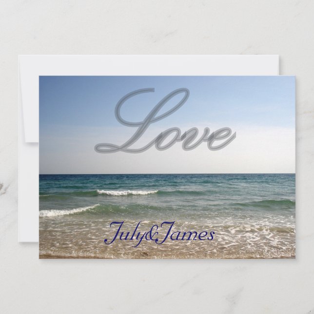 Invitación amor y mar (Anverso)