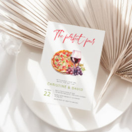 Invitación Amor y Wine Perfect Pair Couple Shower