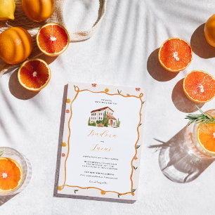 Invitación Amore & Aranci Boda Caprichosa de Cítricos