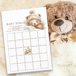 Invitación Amortiguar juego de bingo Baby Shower Bear