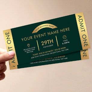 Invitación Amortización de eventos Green & Gold