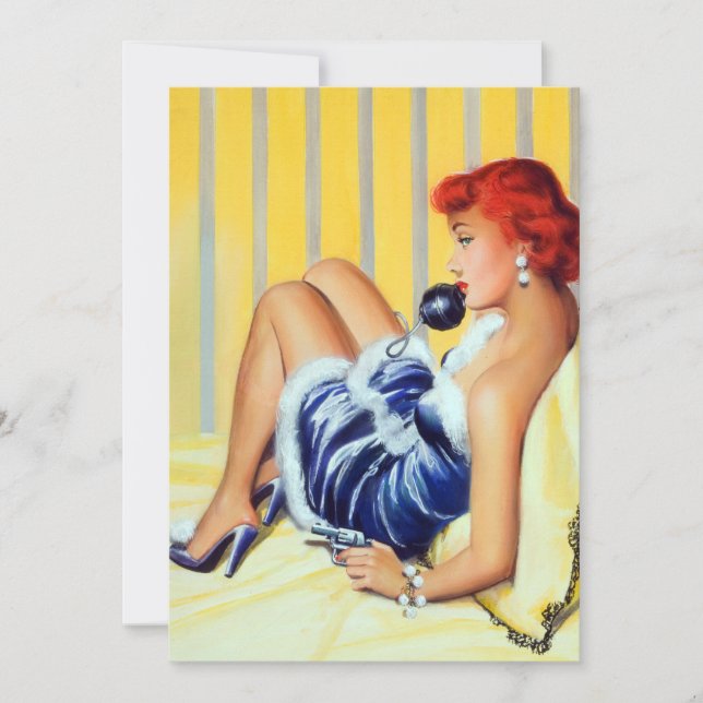 Invitación Amortización de la cabeza roja de la pulpa (Anverso)