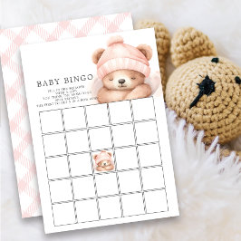 Invitación Amortización del oso Baby Shower Bingo Juego Invit