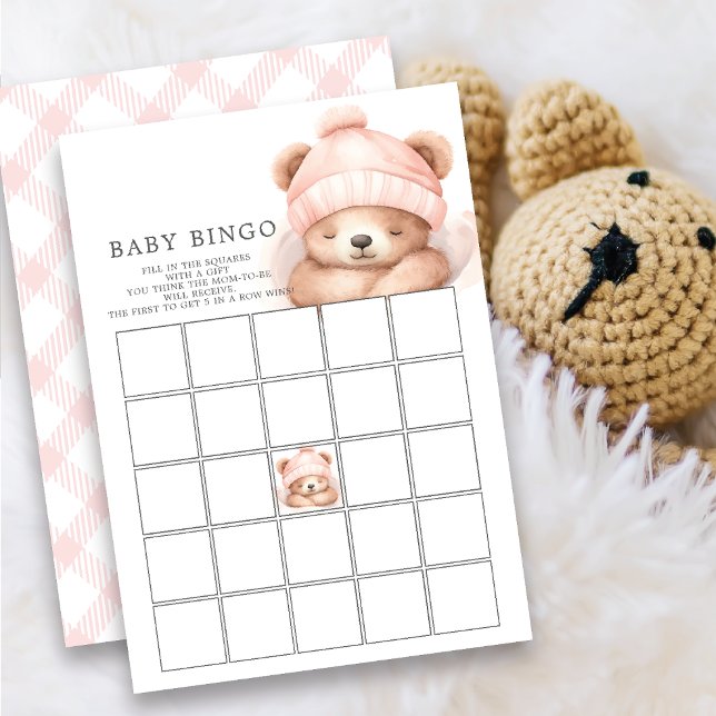 Invitación Amortización del oso Baby Shower Bingo Juego Invit (Subido por el creador)