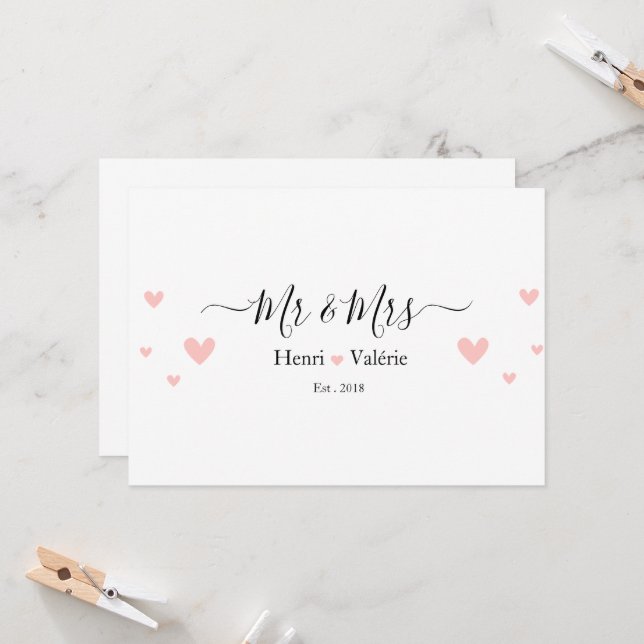 Invitación Amour & Mariage (Anverso/Reverso In Situ)