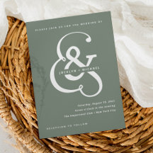 Ampersand caprichoso | Sage Green Boda