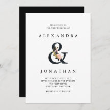 Ampersand elegante | Boda blanco y negro