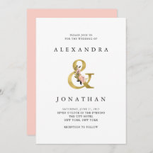 Ampersand elegante | Boda de oro y Rubor