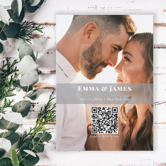 Invitación Ampersand Mínimo Foto Save the Date | Boda