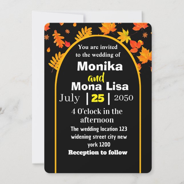 Invitación Ampliación floral personalizada  (Anverso)