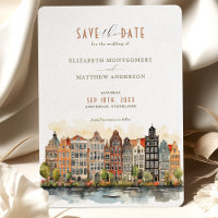Amsterdam Skyline Nederlande Save-the-Date