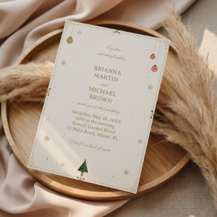 Invitación Amuleto Dorado Festivo Minimalista