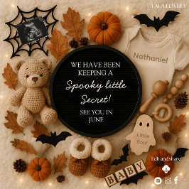Invitación An adorable cozy fall pregnancy announcement