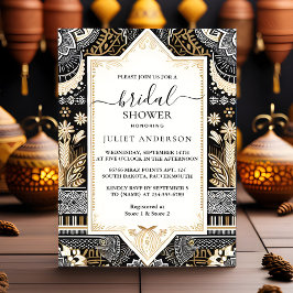 Invitación An African Brown Traditional Nigeria Bridal Shower