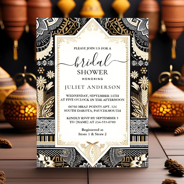 Invitación An African Brown Traditional Nigeria Bridal Shower (Subido por el creador)