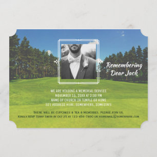 Invitación Añada a su propio golfista de la ceremonia