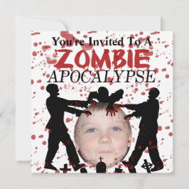 Invitación Añada Su Foto A La Invasión Zombie Apocalíptica