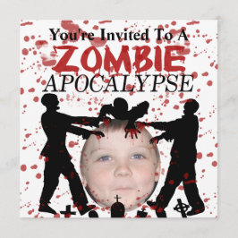 Invitación Añada Su Foto A La Invasión Zombie Apocalíptica