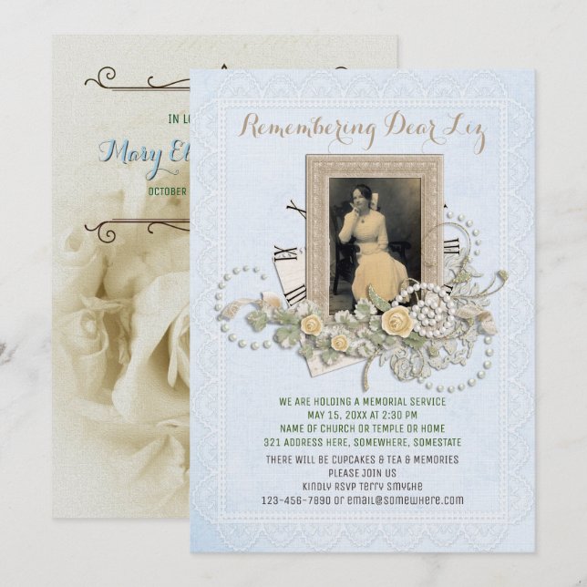 Invitación Añada sus propias perlas de los rosas de la (Anverso / Reverso)