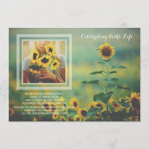 Invitación Añada sus propios girasoles de verano conmemorativ