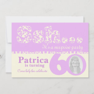 Invitación Añade tu foto sorpresa ssh 60 cumpleaños