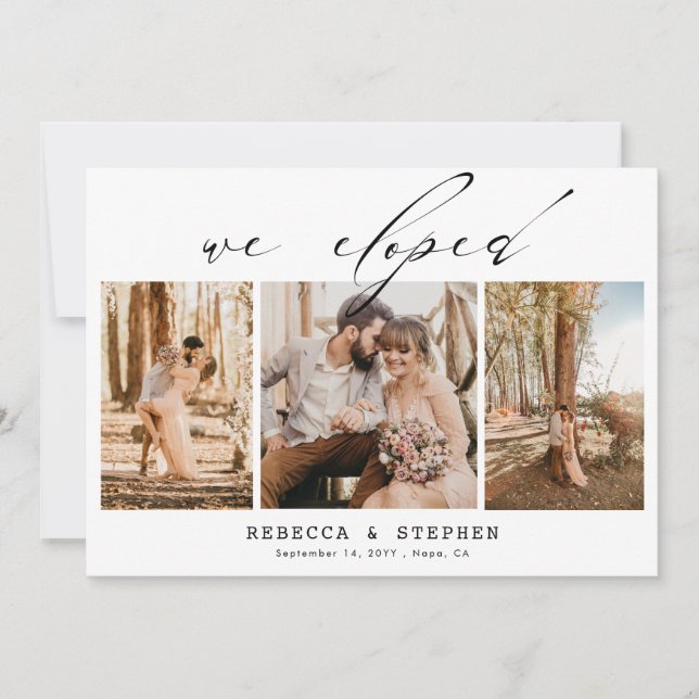 Invitación Añade tu propio artículo de 4 fotos elegantes de b (Anverso)