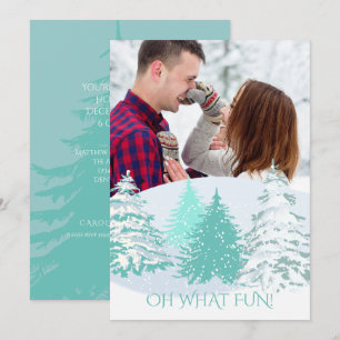 Invitación AÑADIR FOTO - CAMBIAR DE COLOR Árboles navideños