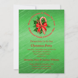 Invitación Añadir nombre cambiar texto Navidades rojos verdes