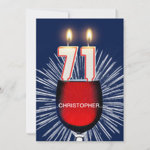 Invitación Añadir un nombre, 71ª fiesta de cumpleaños Invitac
