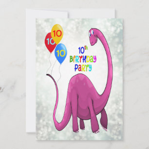 Invitación Añadir un nombre, décimo cumpleaños