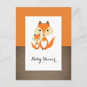 Invitación anaranjada de Baby Shower de la
