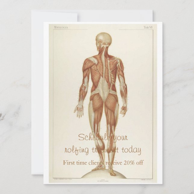Invitación Anatomía posterior (Anverso)