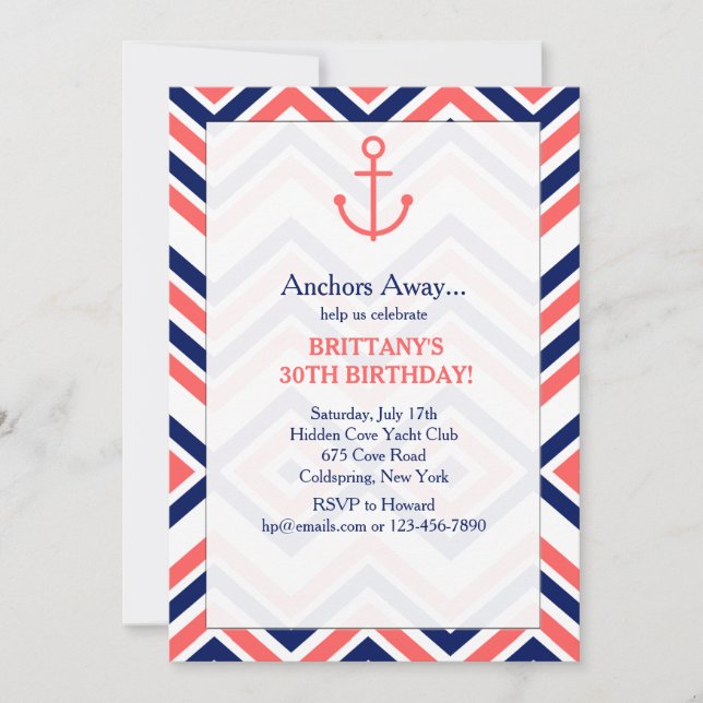 Invitación Anchor Argyle (Anverso)