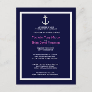 Invitación ANCHOR l Boda temático de destino náutico