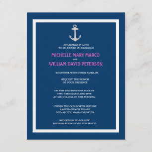 Invitación ANCHOR l Boda temático de destino náutico