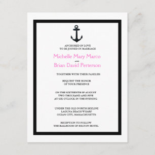 Invitación ANCHOR l Boda temático de destino náutico