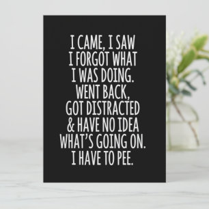 Invitación Anciano Llegué Vi Olvidé Qué Era 